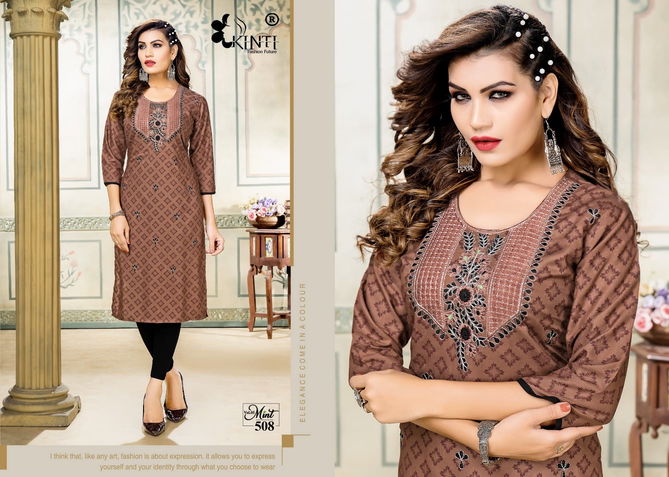 Mint Vol 5 By Kinti Embroidery Kurtis Catalog